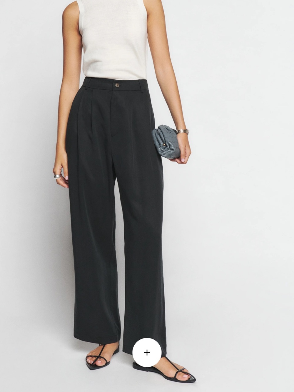 Reformation Mason Pant Cropped size 4 black
